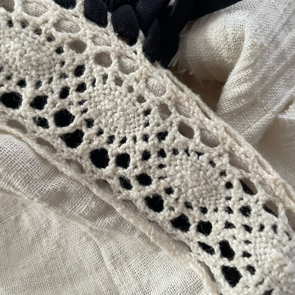 Cottagecore Dress with  Crocheted-Lace Trim - Picture 6 of 6
